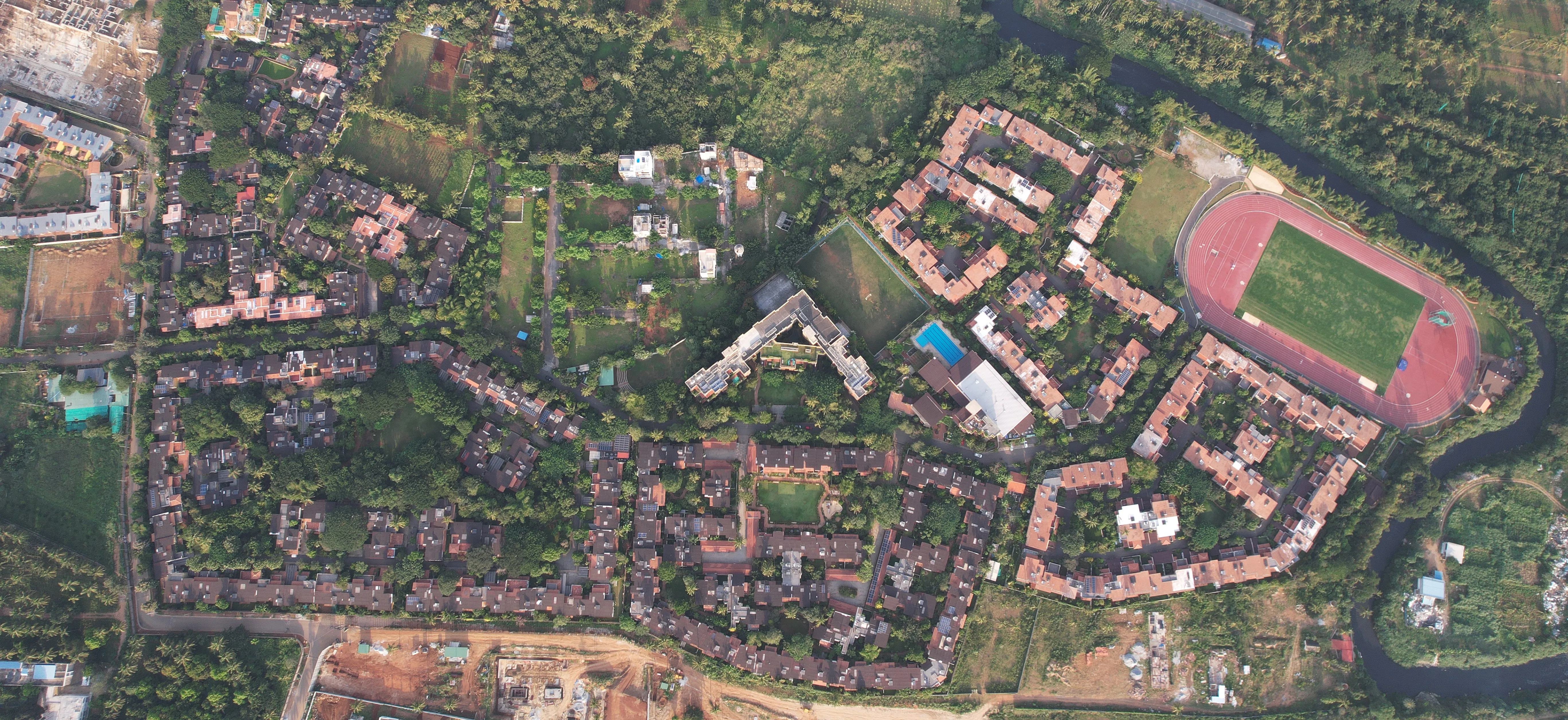 A masterplan drawing of a community